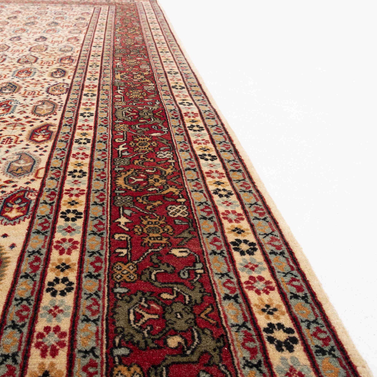 Oriental Rug Hereke Handmade Wool On Cotton 163 X 239 Cm - 5' 5'' X 7' 11'' Red C014 ER12