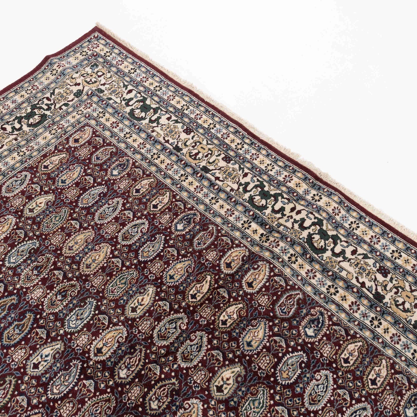 Oriental Rug Hereke Handmade Wool On Cotton 211 X 298 Cm - 7' X 9' 10'' Burgundy C021 ER23