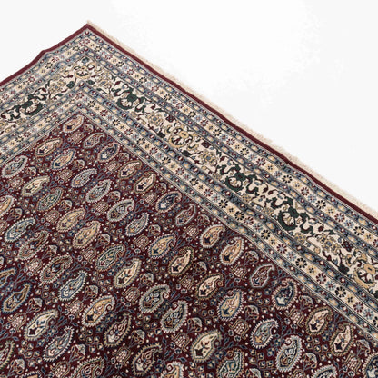 Oriental Rug Hereke Handmade Wool On Cotton 211 X 298 Cm - 7' X 9' 10'' Burgundy C021 ER23