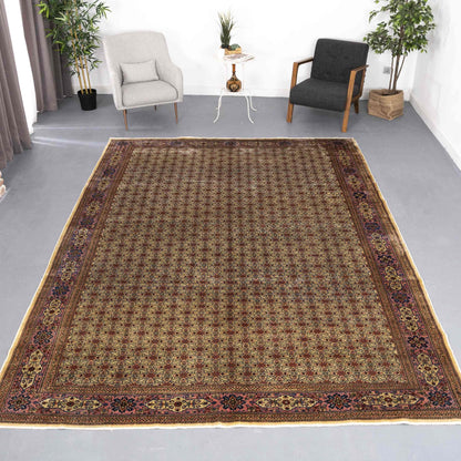 Oriental Rug Kayseri Handwoven Wool On Cotton 256 x 356 Cm - 8' 5'' x 11' 9'' Brown C005 ER34