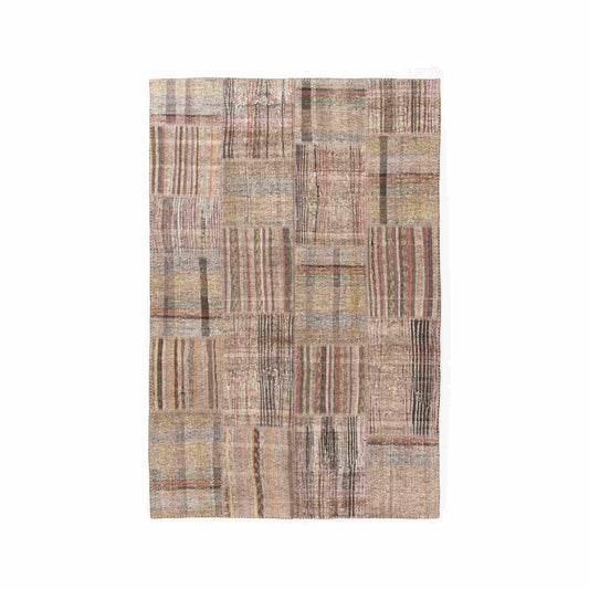 Oriental Rug Patchwork Hand Knotted Wool On Cotton 196 x 300 Cm - 6' 6'' x 9' 11'' Multicolor C016 ER23