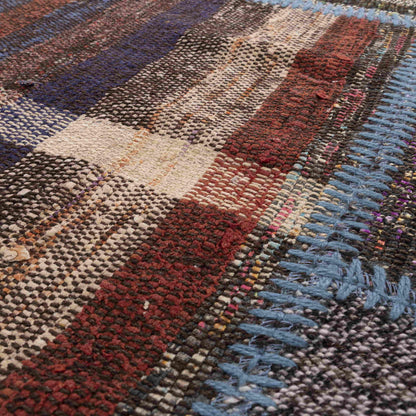 Oriental Rug Patchwork Hand Knotted Wool On Cotton 200 x 297 Cm - 6' 7'' x 9' 9'' Multicolor C016 ER23