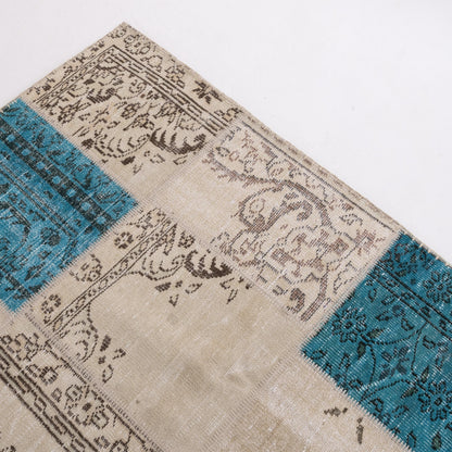 Oriental Rug Patchwork Hand Knotted Wool On Wool 300 x 400 Cm – 9’ 11'' x 13’ 2’’ Grey C008 ER34