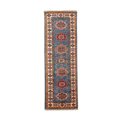 Oriental Rug Shirvan Hand Knotted Wool On Cotton 80 X 241 cm - 2'8'' X 7'11'' Blue C010 ER12