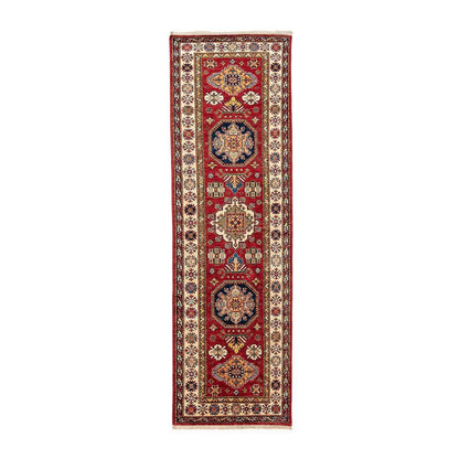 Oriental Rug Shirvan Hand Knotted Wool On Cotton 81 X 269 cm - 2'8'' X 8'10'' Burgundy C021 ER12