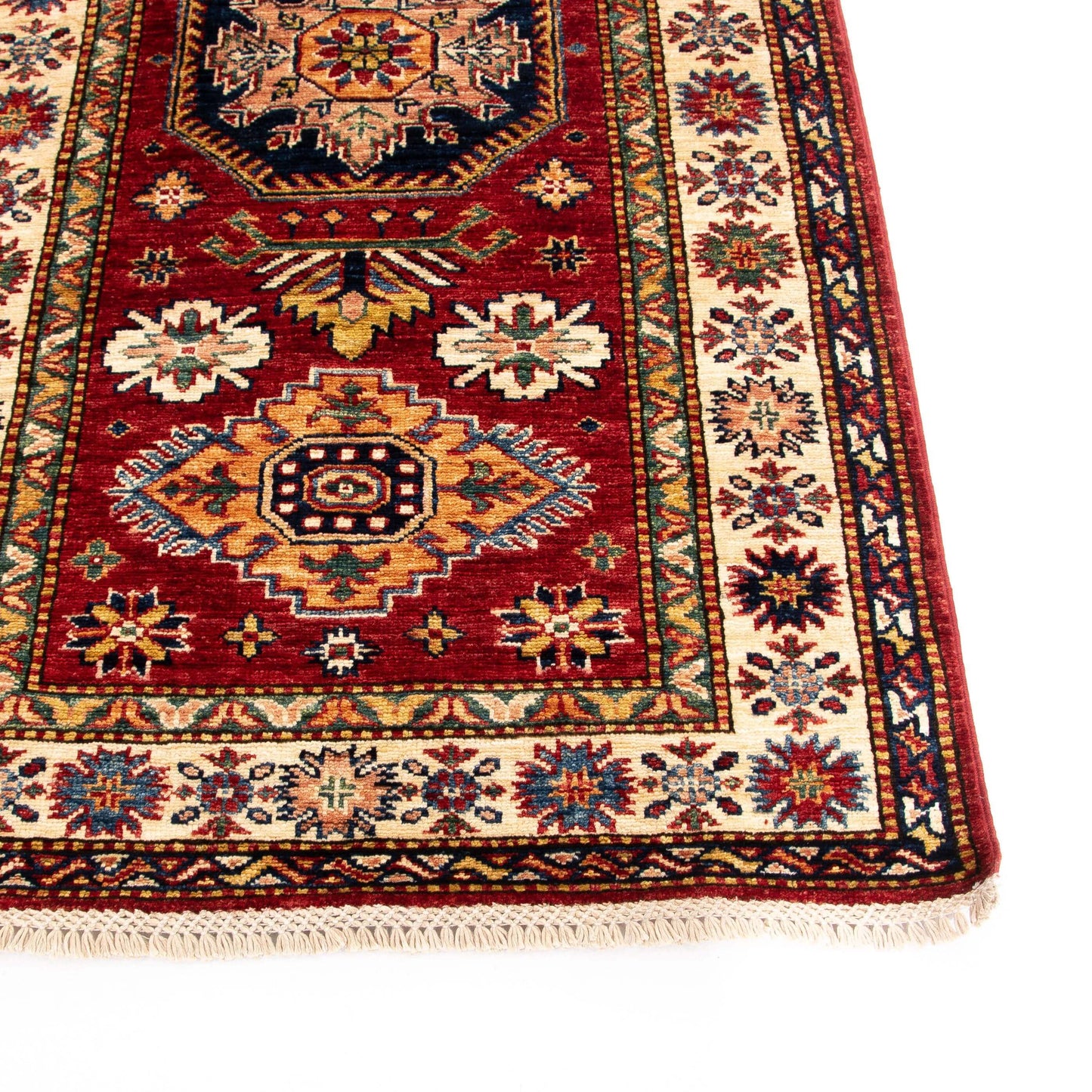 Oriental Rug Shirvan Hand Knotted Wool On Cotton 81 X 269 cm - 2'8'' X 8'10'' Burgundy C021 ER12