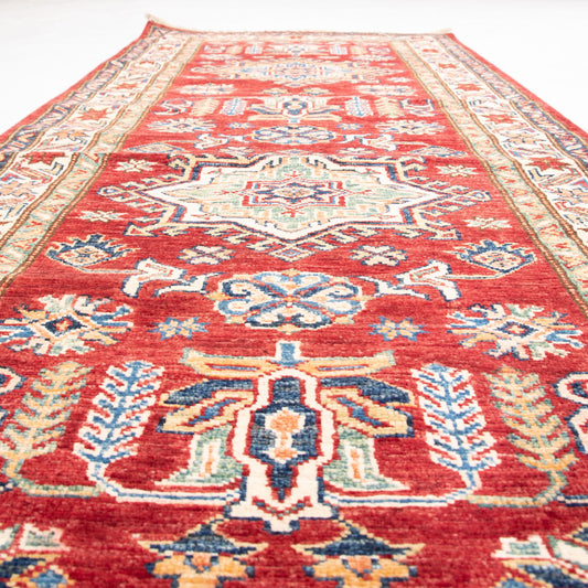 Oriental Rug Shirvan Hand Knotted Wool On Wool 76 X 280 cm - 2'6'' X 9'3'' Red C014 ER12
