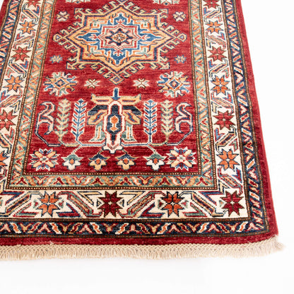 Oriental Rug Shirvan Hand Knotted Wool On Wool 76 X 280 cm - 2'6'' X 9'3'' Red C014 ER12