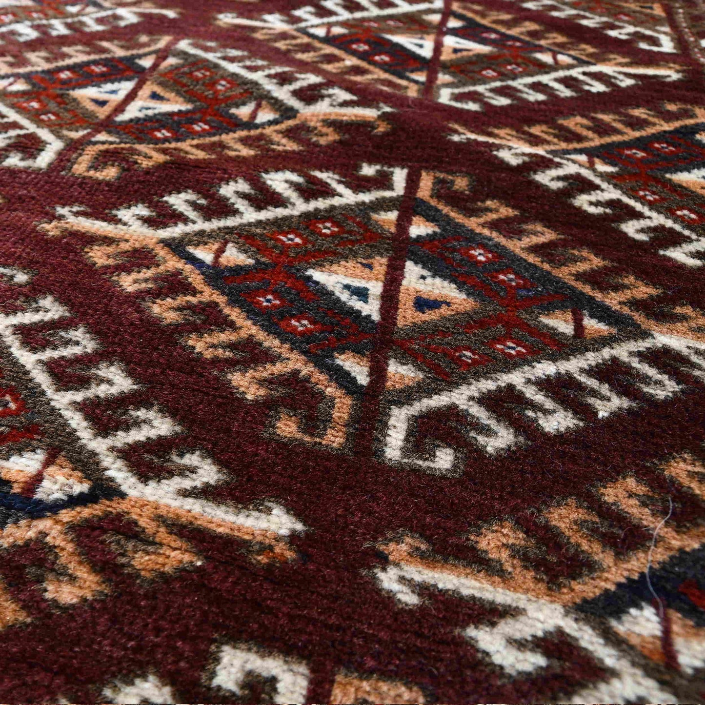 Oriental Rug Turkmen Hand Knotted Wool On Wool 80 X 146 Cm - 2' 8'' X 4' 10'' Brown C005 ER01