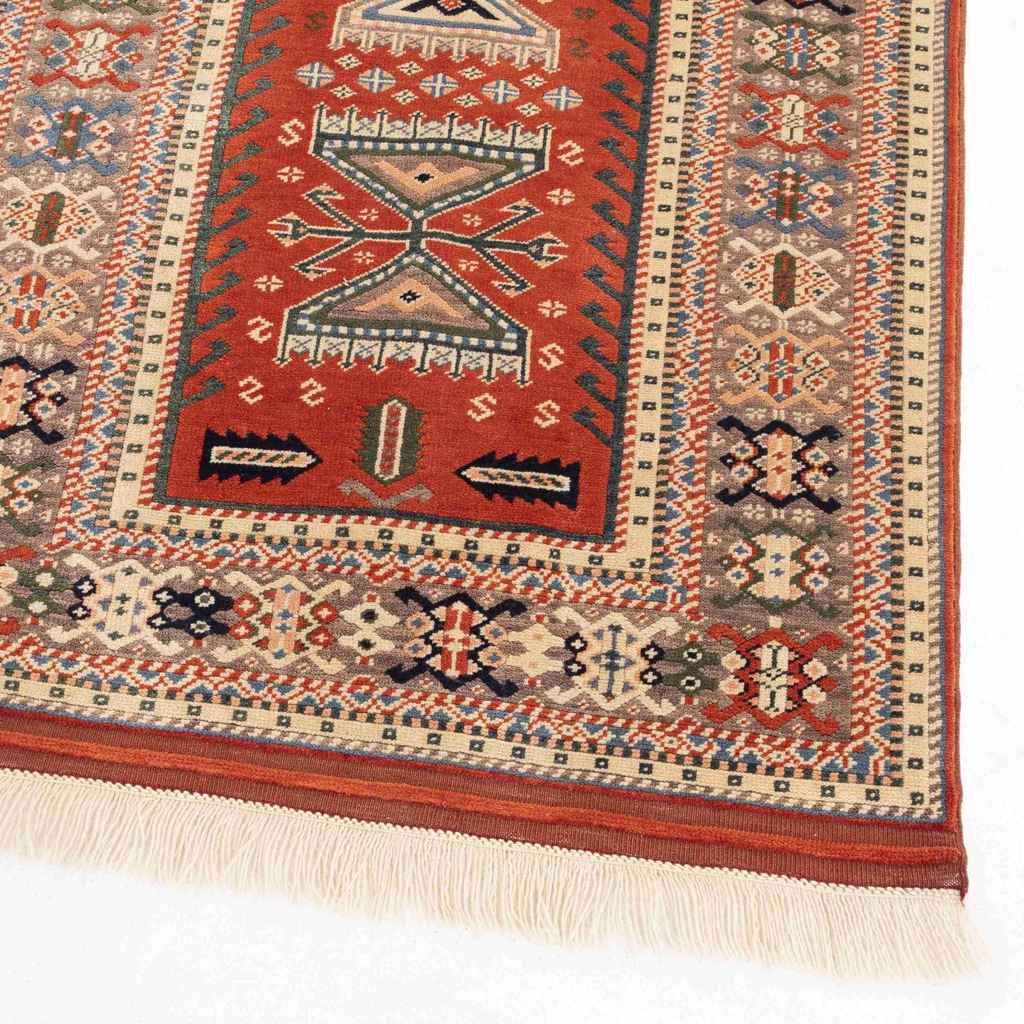 Oriental Rug Usak Hand Knotted Wool On Wool 90 X 132 Cm - 4' 4'' X 2' 11'' Red C014