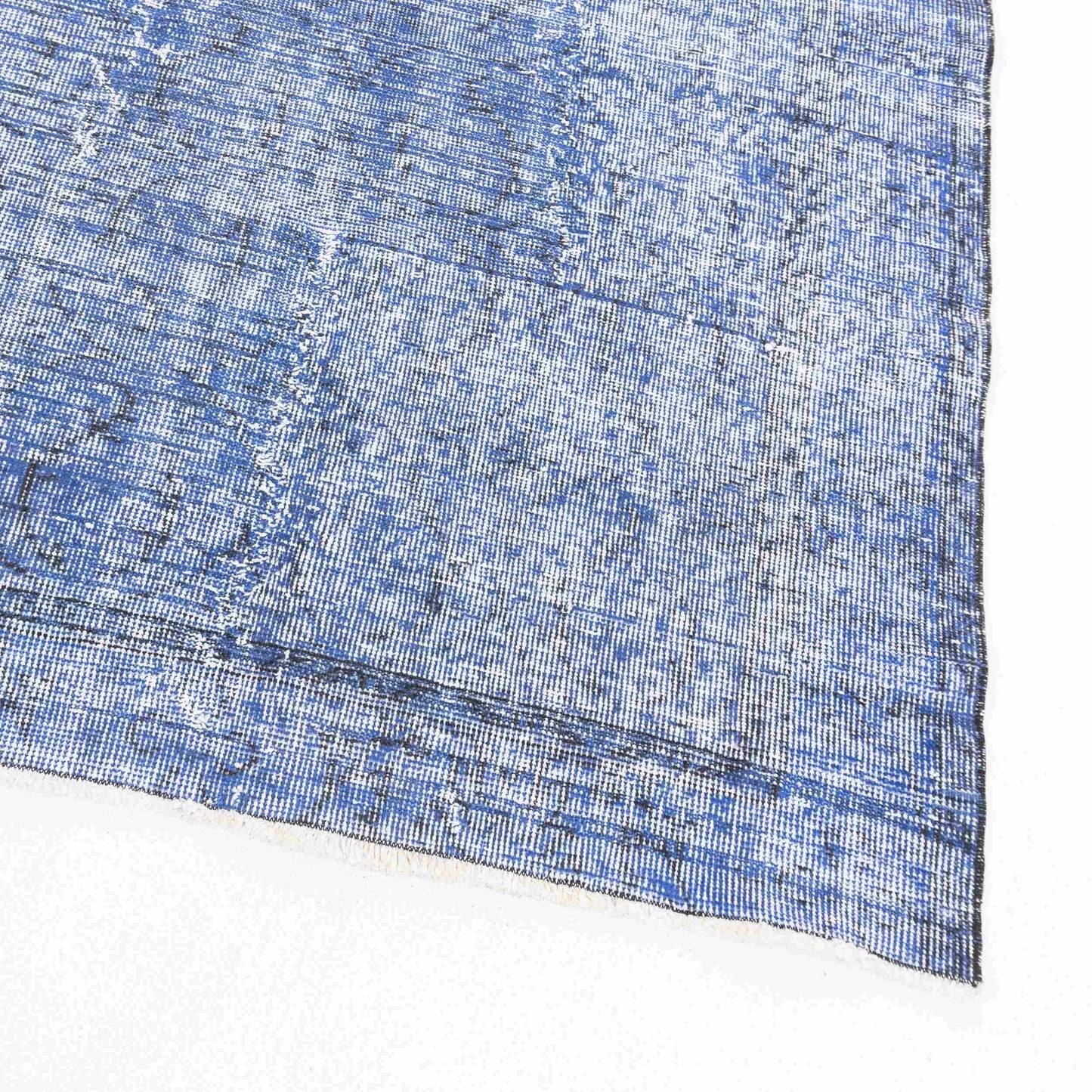Oriental Rug Vintage Hand Knotted Wool On Cotton 120 x 195 Cm - 4' x 6' 5'' Blue C010 ER01