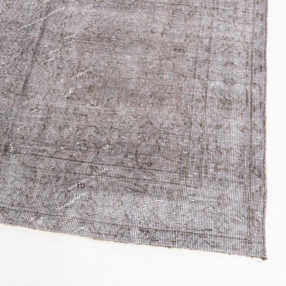 Oriental Rug Vintage Hand Knotted Wool On Cotton 160 x 273 Cm - 5' 3'' x 9' Grey C008 ER12