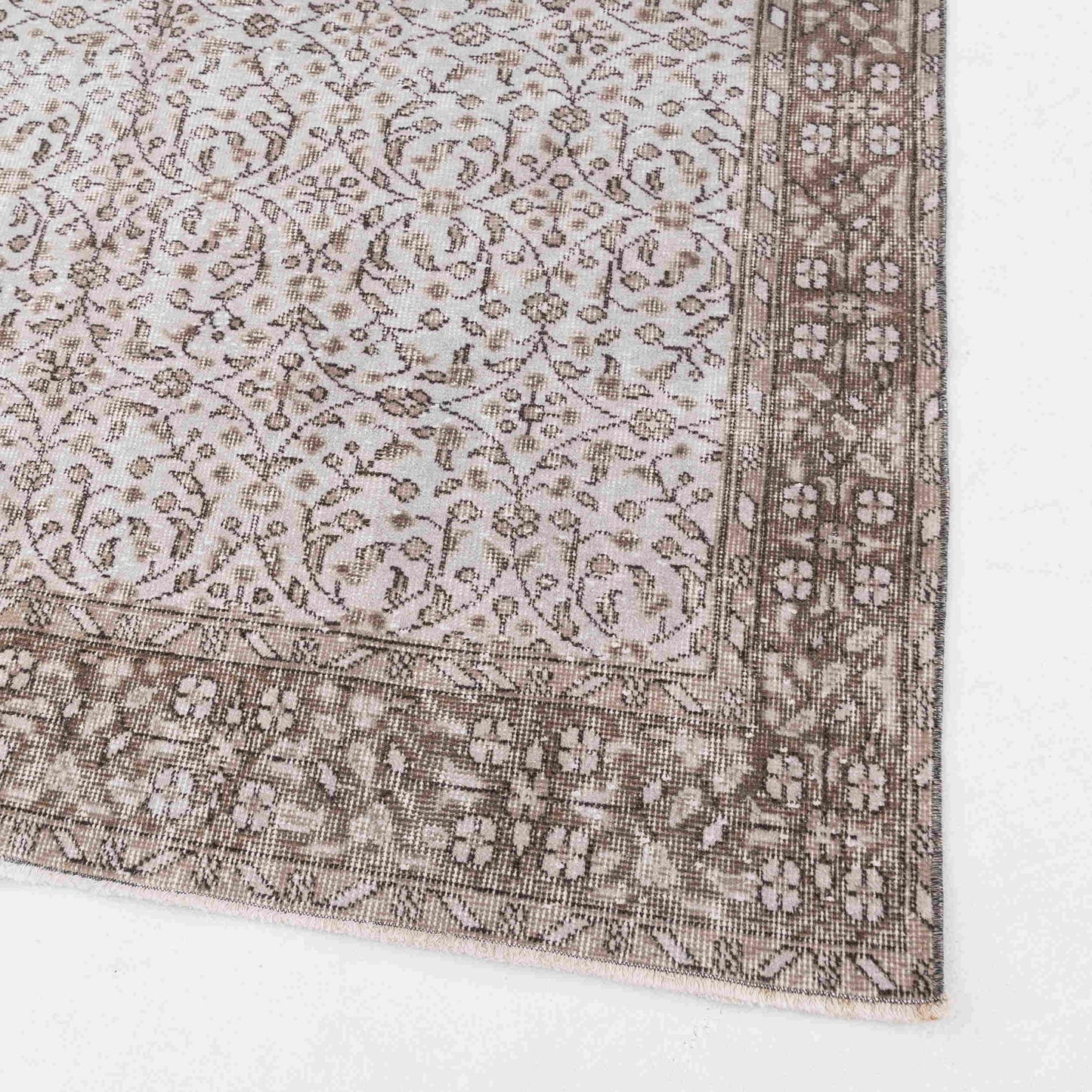 Oriental Rug Vintage Hand Knotted Wool On Cotton 163 x 252 Cm - 5' 5'' x 8' 4'' Sand C007 ER12