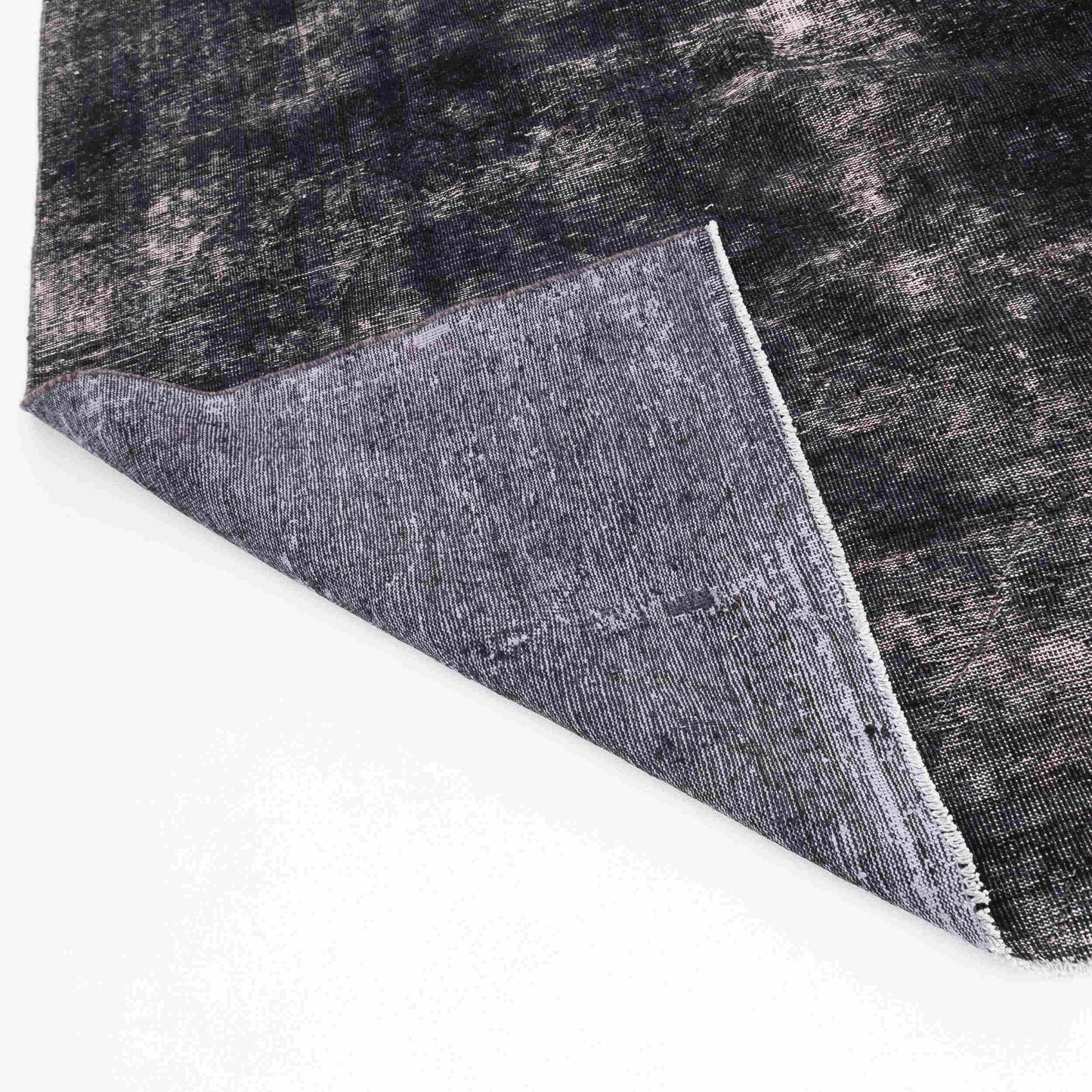 Oriental Rug Vintage Hand Knotted Wool On Cotton 283 x 377 Cm - 9' 4'' x 12' 5'' Black C002 ER34
