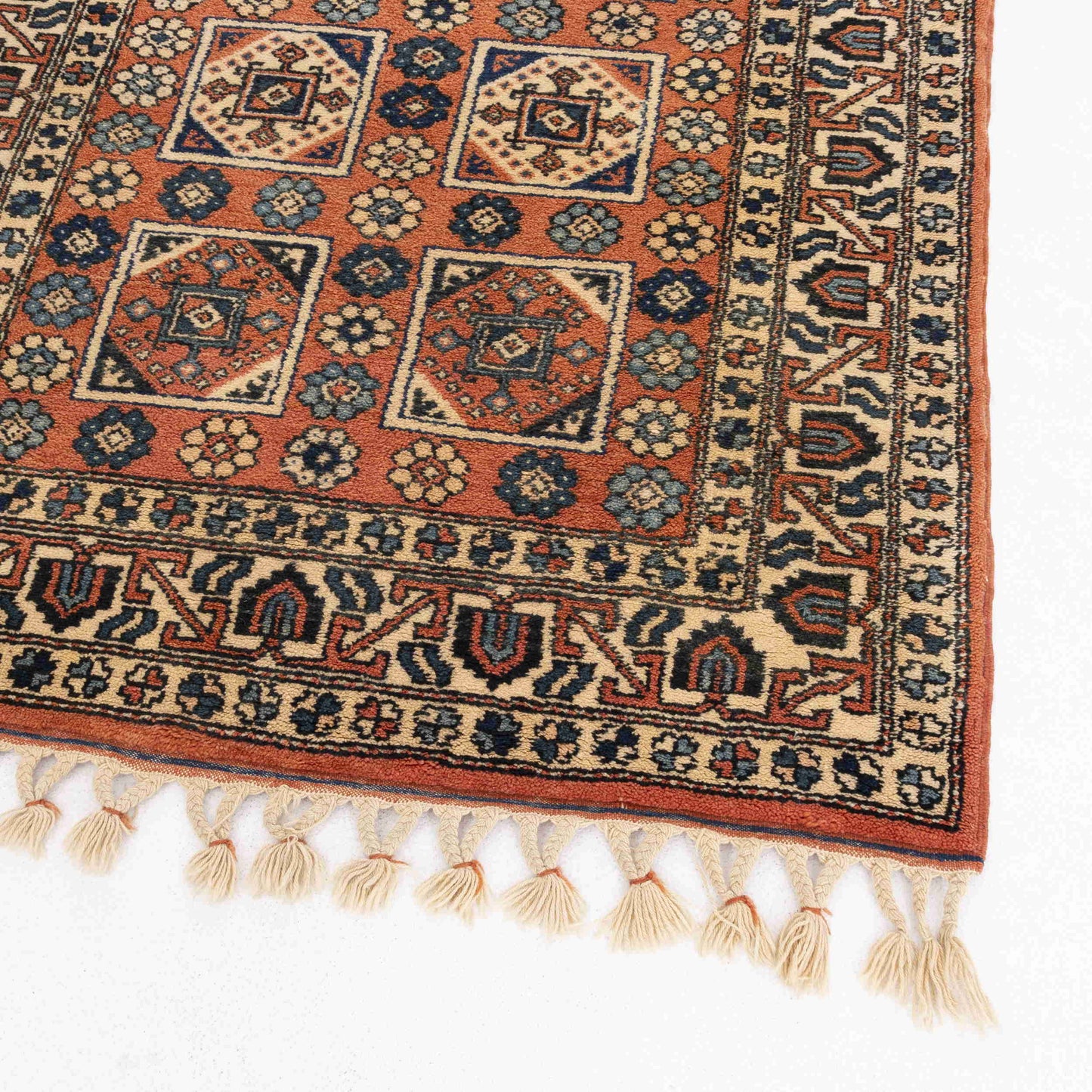 Oriental Rug Yoruk Hand Knotted Wool On Wool 128 X 185 Cm - 4' 3'' X 6' 1'' Orange C011 ER01