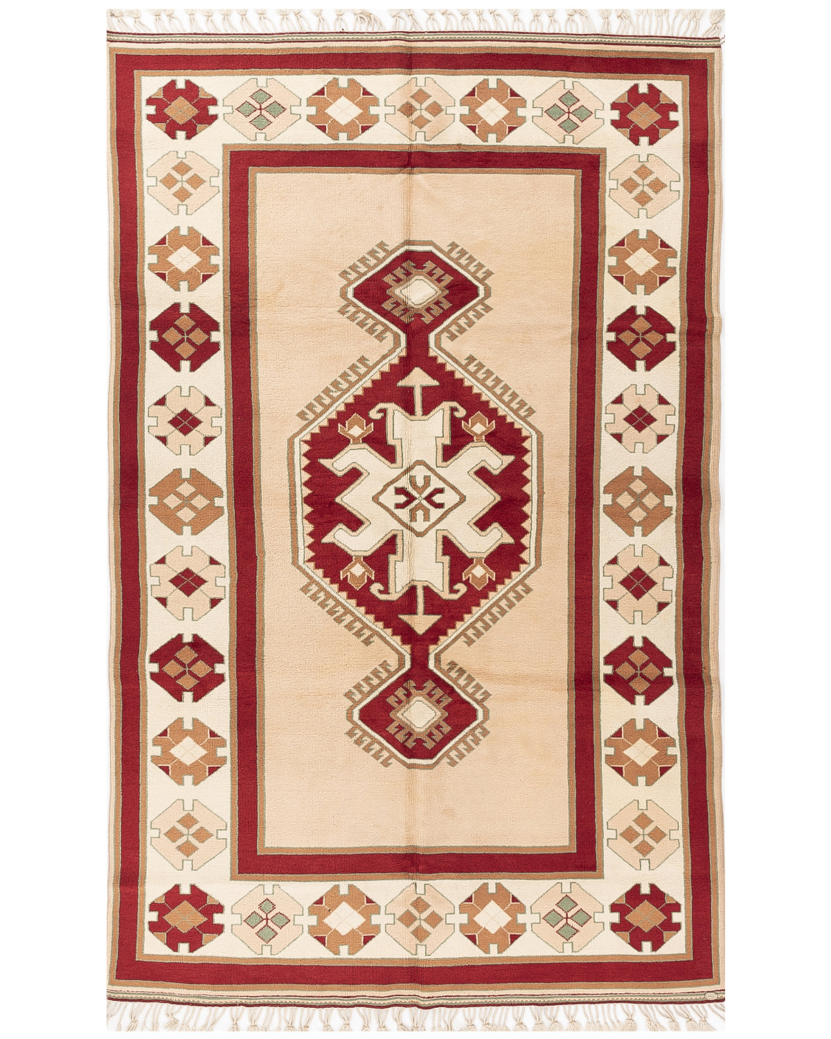 Oriental Rug Yoruk Hand Knotted Wool On Wool 195 X 311 Cm - 6' 5'' X 10' 3'' Red C014 ER23