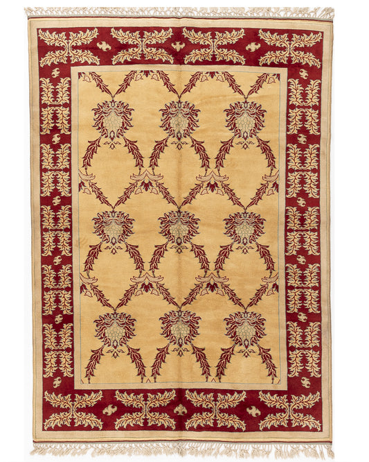 Oriental Rug Yoruk Hand Knotted Wool On Wool 204 X 275 Cm - 6' 9'' X 9' 1'' Sand C007 ER12