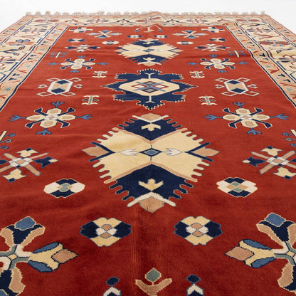 Oriental Rug Yoruk Hand Knotted Wool On Wool 220 X 320 Cm - 7' 3'' X 10' 6'' Red C014 ER23