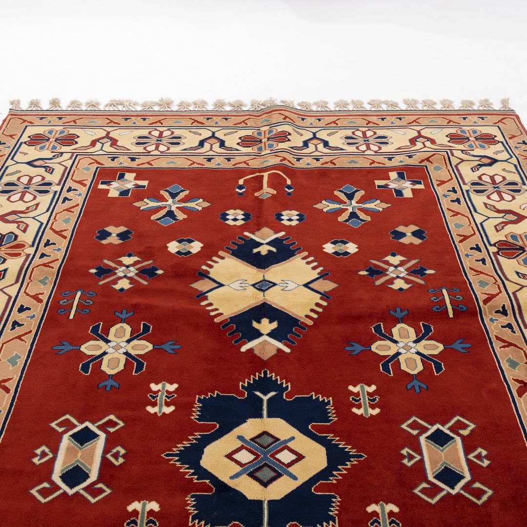 Oriental Rug Yoruk Hand Knotted Wool On Wool 220 X 320 Cm - 7' 3'' X 10' 6'' Red C014 ER23