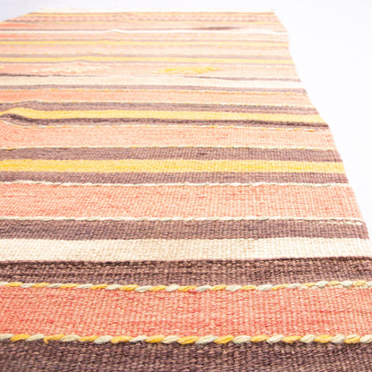 Oriental Turkish Runner Kilim Handmade Wool On Wool Anatolia 82 X 164 Cm - 2' 9'' X 5' 5'' Multicolor C016