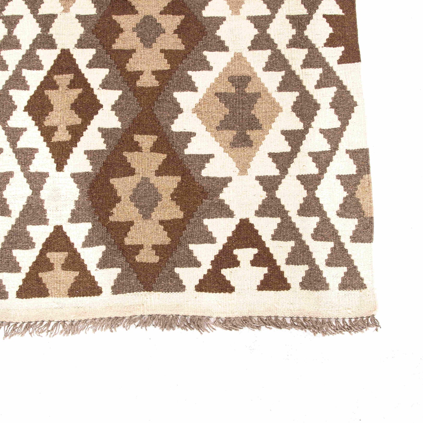 Oriental Turkish Runner Kilim Handmade Wool On Wool Kayseri 76 X 393 Cm - 2' 6'' X 12' 11'' Brown C005