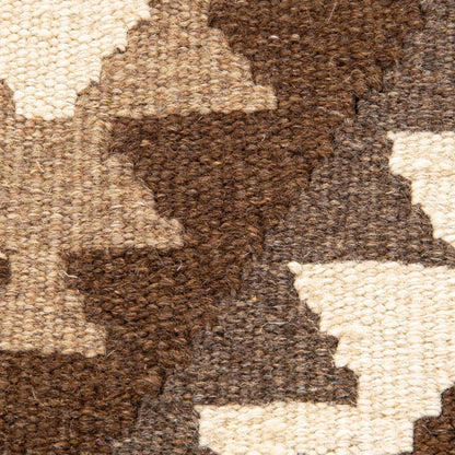 Oriental Turkish Runner Kilim Handmade Wool On Wool Kayseri 76 X 393 Cm - 2' 6'' X 12' 11'' Brown C005