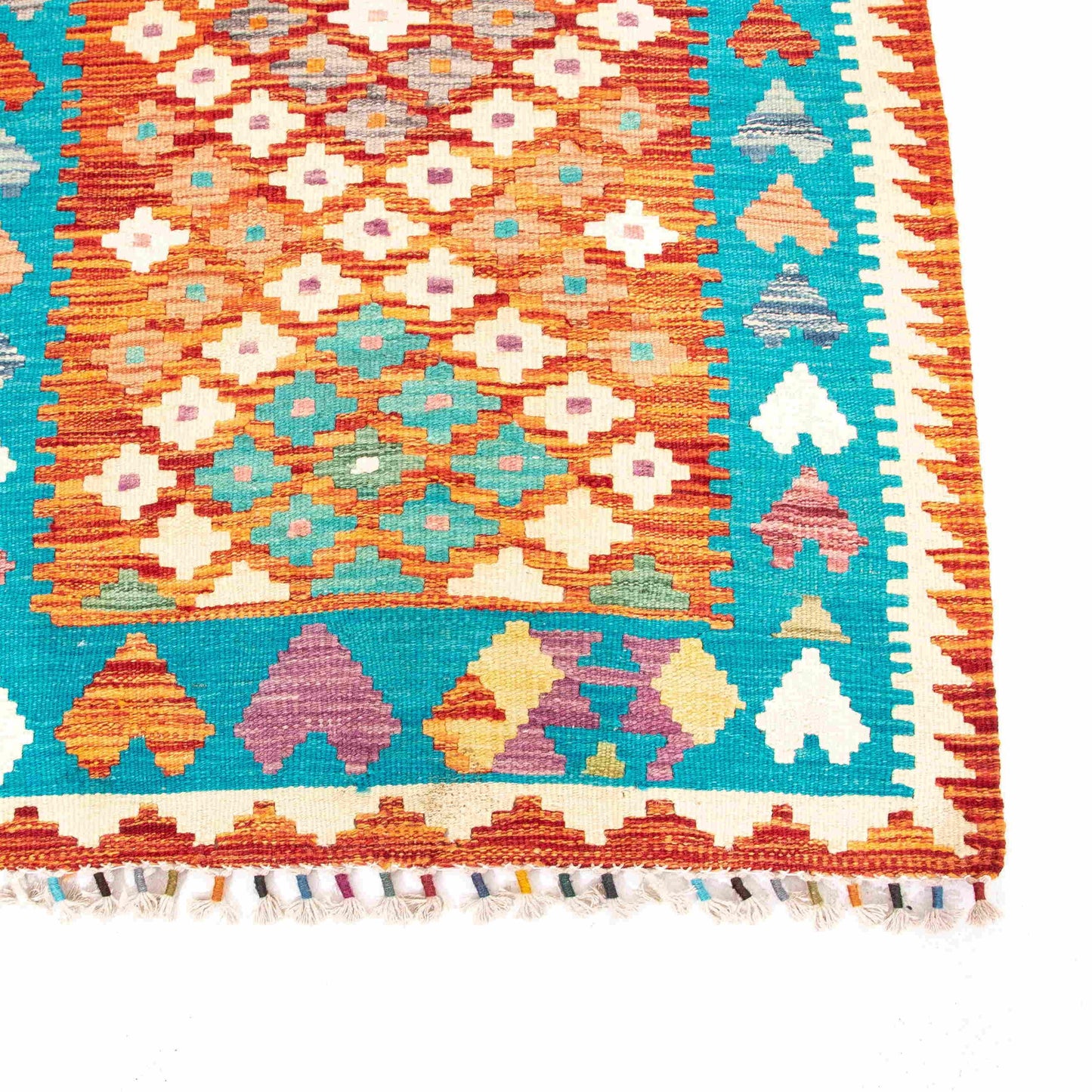 Oriental Turkish Runner Kilim Handmade Wool On Wool Kayseri 79 X 384 Cm - 2' 8'' X 12' 8'' Multicolor C016