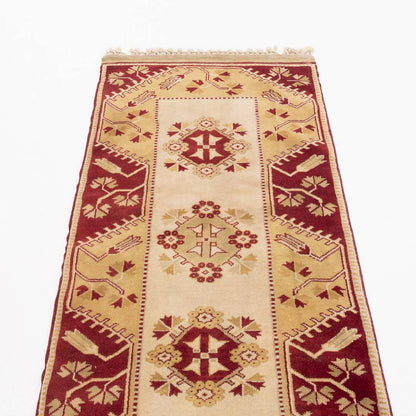 Oriental Turkish Runner Rug Handmade Wool On Wool Milas 79 X 274 Cm - 2' 8'' X 9' Multicolor C016