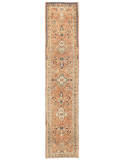 Oriental Turkish Runner Rug Handmade Wool On Cotton Anatolian 435 X 85 Cm - 14' 4'' X 2' 10'' Pink C004