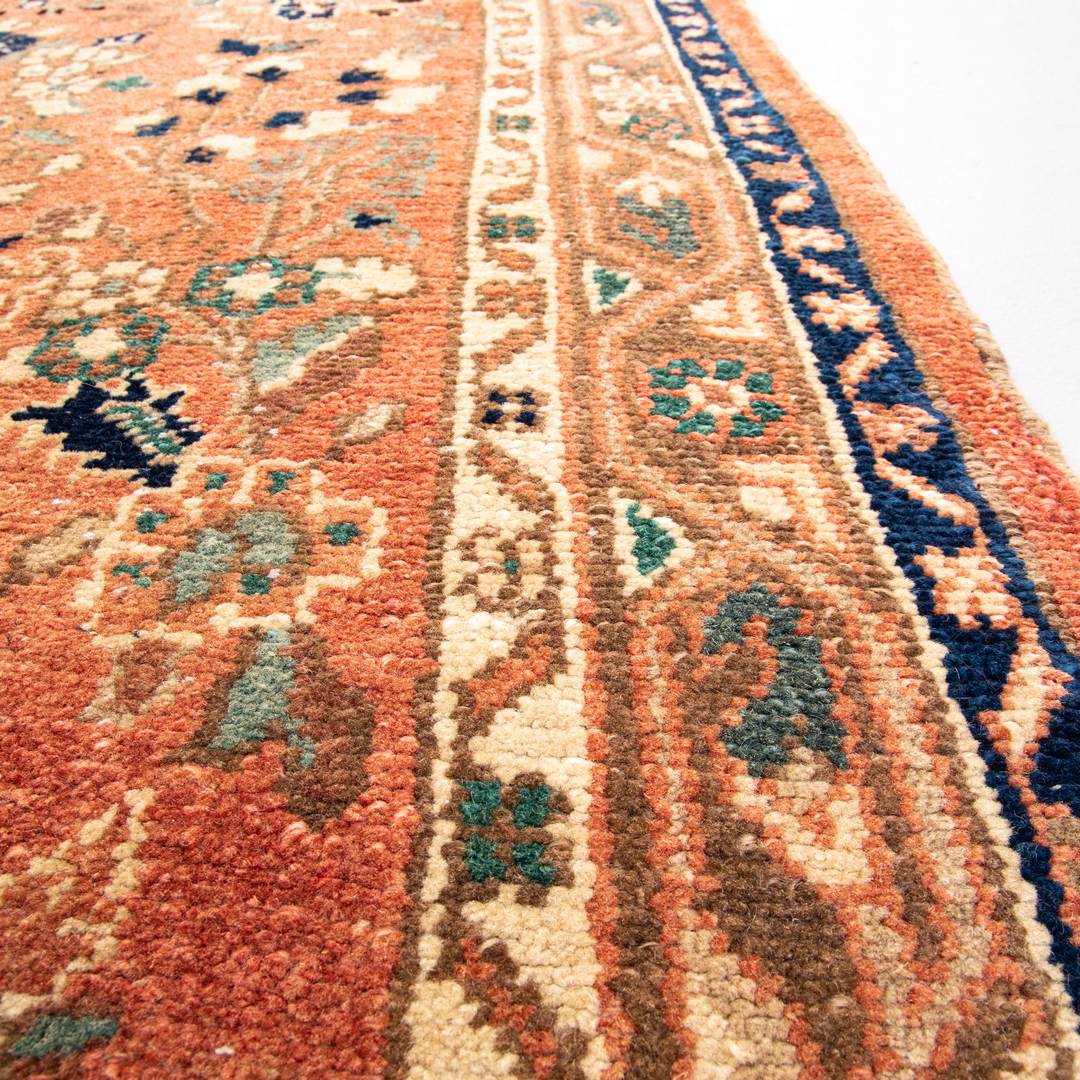 Oriental Turkish Runner Rug Handmade Wool On Cotton Anatolian 435 X 85 Cm - 14' 4'' X 2' 10'' Pink C004