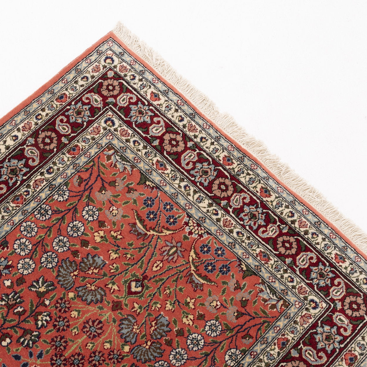 Oriental Turkish Runner Rug Handmade Wool On Cotton Hereke 97 X 500 Cm - 3' 3'' X 16' 5'' Red C014