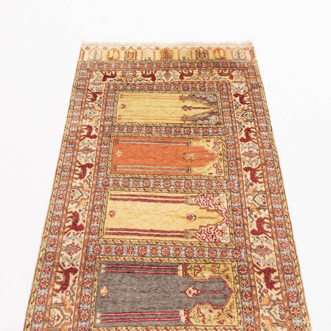 Oriental Turkish Runner Rug Handmade Wool On Cotton Kayseri 83 X 217 Cm - 2' 9'' X 7' 2'' Multicolor C016