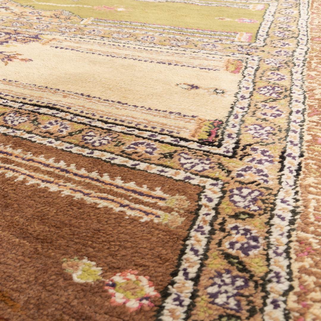 Oriental Turkish Runner Rug Handmade Wool On Cotton Kayseri 85 X 232 Cm - 2' 10'' X 7' 8'' Stone C009