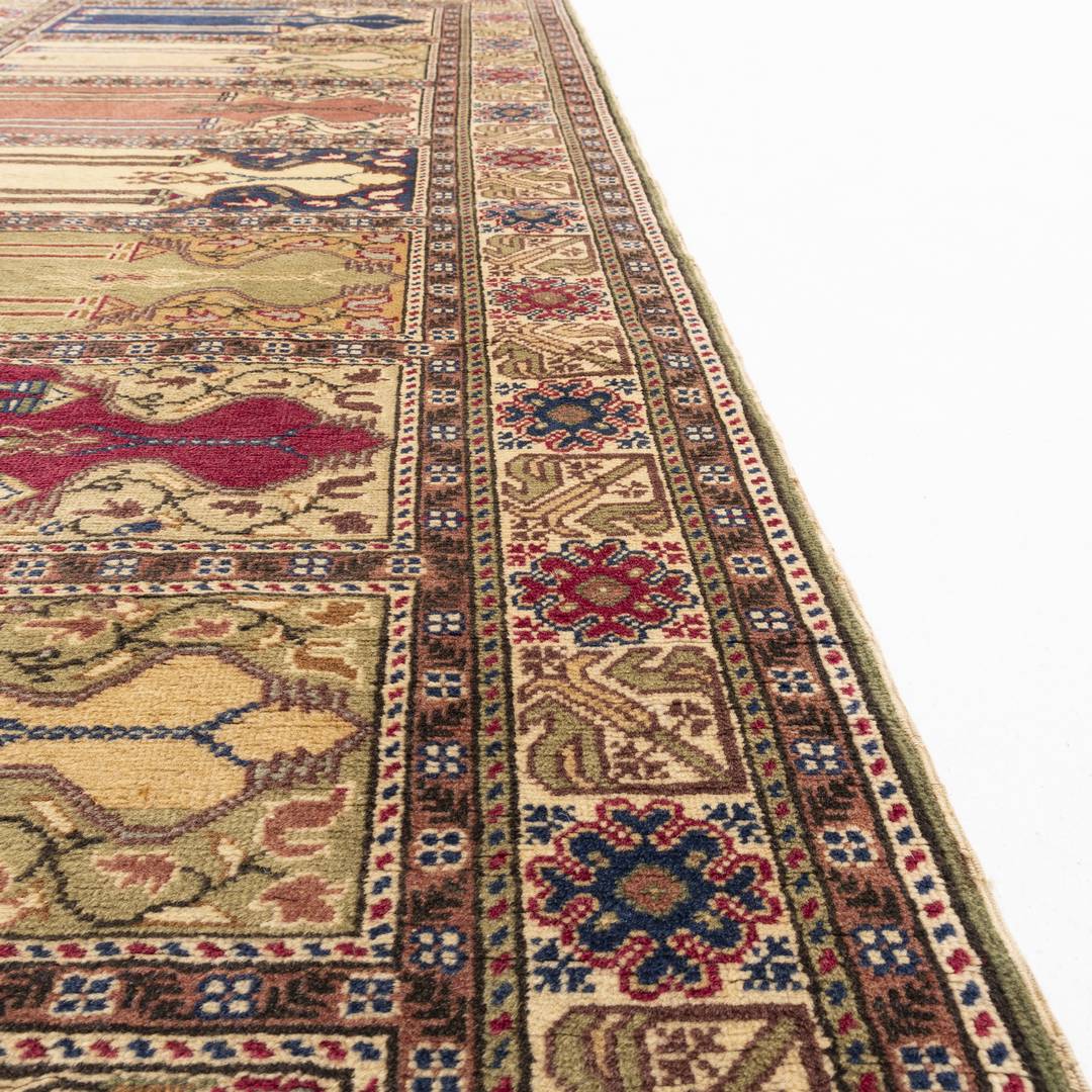 Oriental Turkish Runner Rug Handmade Wool On Cotton Kayseri 90 X 214 Cm - 3' X 7' 1'' Multicolor C016