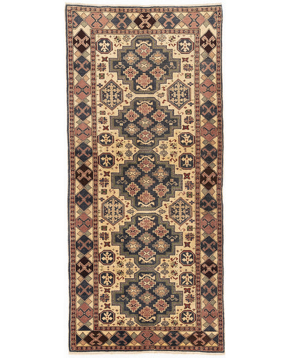 Oriental Turkish Runner Rug Handmade Wool On Cotton Kayseri 93 X 206 Cm - 3' 1'' X 6' 10''Multicolor C016