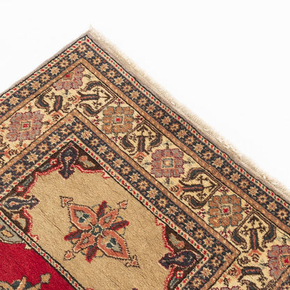 Oriental Turkish Runner Rug Handmade Wool On Cotton Kayseri 94 X 200 Cm - 3' 2'' X 6' 7'' Stone C009