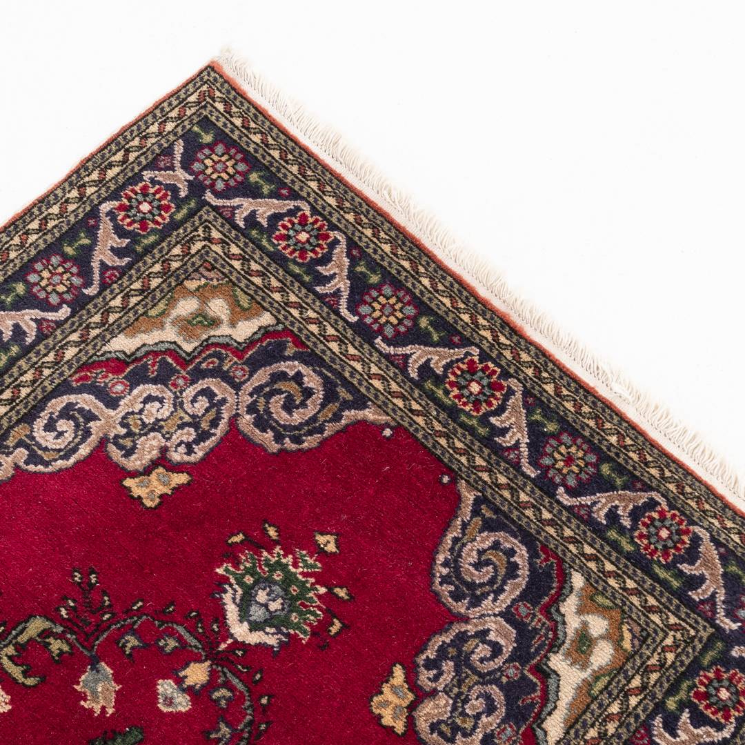 Oriental Turkish Runner Rug Handmade Wool On Cotton Kayseri 97 X 187 Cm - 3' 3'' X 6' 2'' Red C014