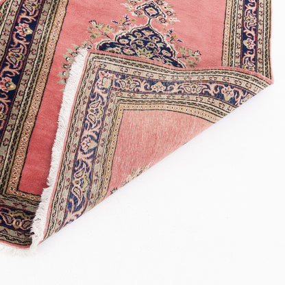 Oriental Turkish Runner Rug Handmade Wool On Cotton Ladik 92 X 298 Cm - 3' 1'' X 9' 10'' Pink C004