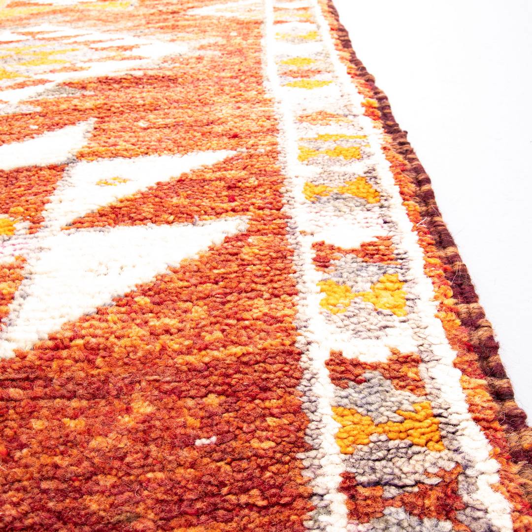 Oriental Turkish Runner Rug Handmade Wool On Wool Anatolia 85 X 378 Cm - 2' 10'' X 12' 5'' Orange C011