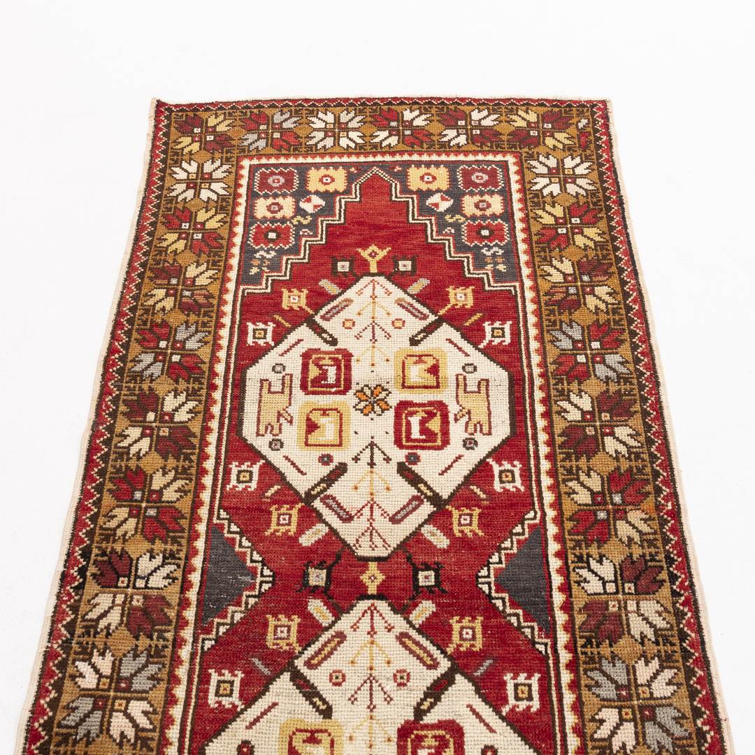 Oriental Turkish Runner Rug Handmade Wool On Wool Anatolia 90 X 310 Cm - 3' X 10' 3'' Multicolor C016