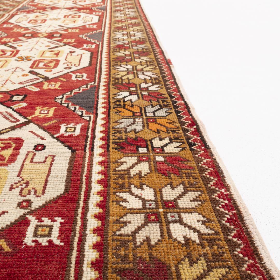 Oriental Turkish Runner Rug Handmade Wool On Wool Anatolia 90 X 310 Cm - 3' X 10' 3'' Multicolor C016