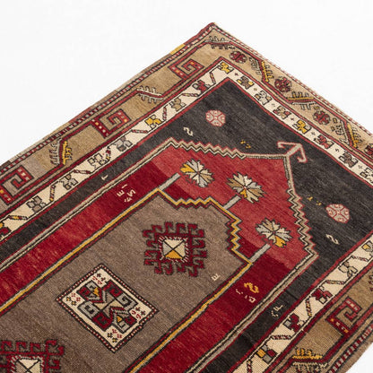 Oriental Turkish Runner Rug Handmade Wool On Wool Anatolian 102 X 342 Cm - 3' 5'' X 11' 3'' Red C014