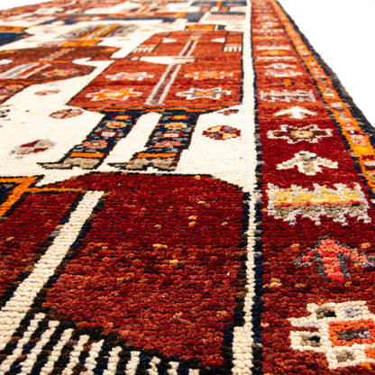 Oriental Turkish Runner Rug Handmade Wool On Wool Anatolian 135 X 360 Cm - 4' 6'' X 11' 10'' Red C014
