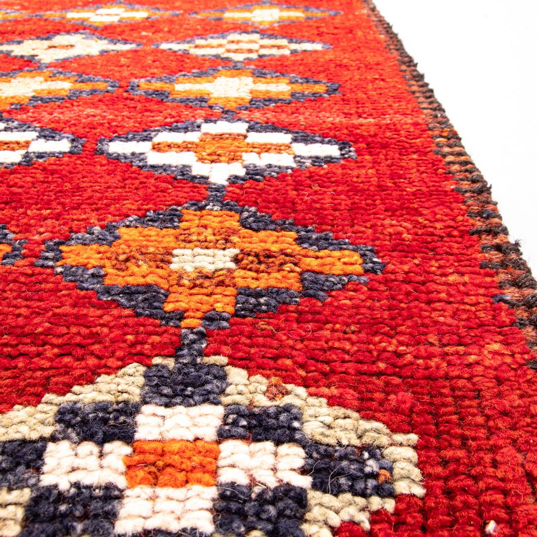 Oriental Turkish Runner Rug Handmade Wool On Wool Anatolian 283 X 78 Cm - 9' 4'' X 2' 7'' Red C014