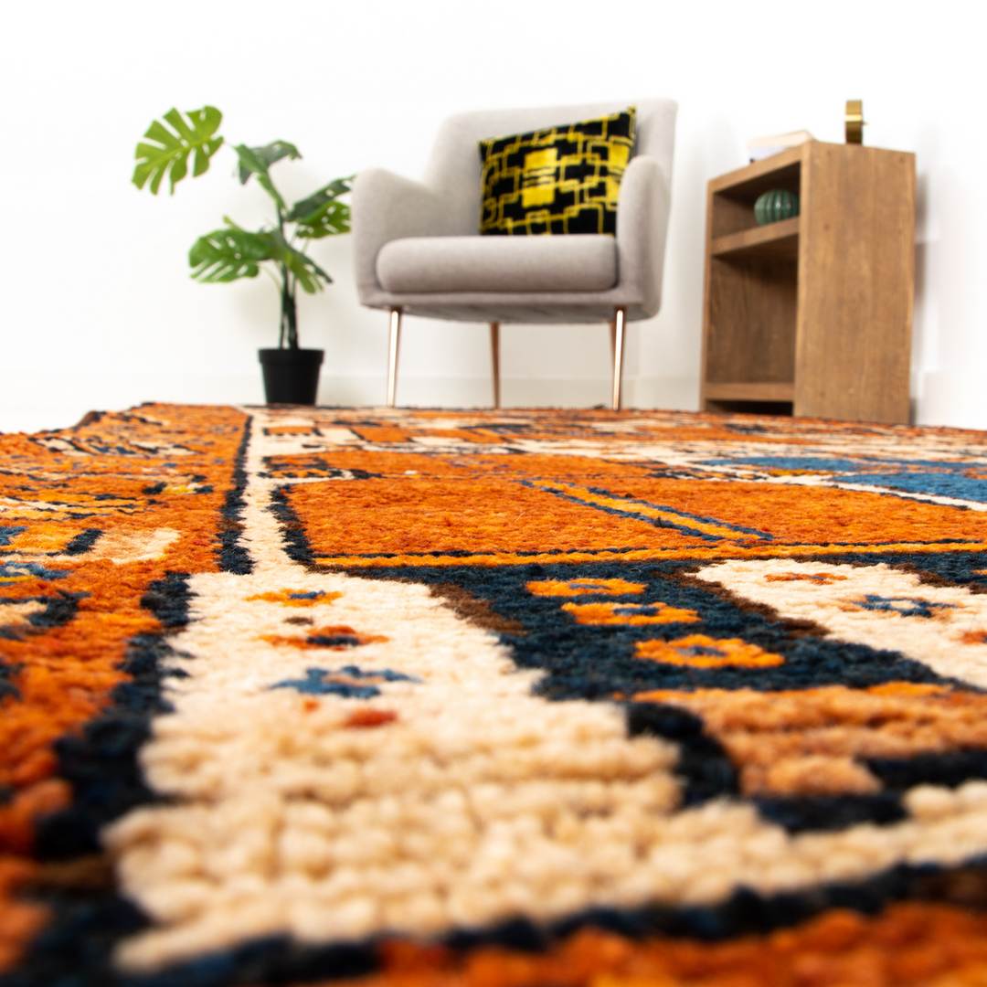 Oriental Turkish Runner Rug Handmade Wool On Wool Anatolian 315 X 110 Cm - 10' 5'' X 3' 8'' Orange C011