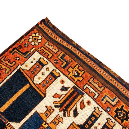 Oriental Turkish Runner Rug Handmade Wool On Wool Anatolian 315 X 110 Cm - 10' 5'' X 3' 8'' Orange C011