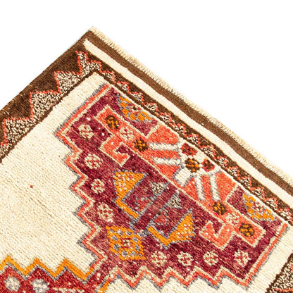 Oriental Turkish Runner Rug Handmade Wool On Wool Anatolian 345 X 100 Cm - 11' 4'' X 3' 4'' Orange C011