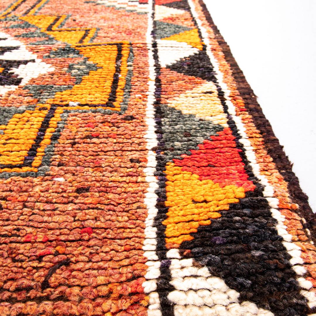 Oriental Turkish Runner Rug Handmade Wool On Wool Anatolian 86 X 342 Cm - 2' 10'' X 11' 3'' Orange C011