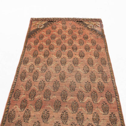 Oriental Turkish Runner Rug Handmade Wool On Wool Anatolian 90 X 357 Cm - 3' X 11' 9'' Pink C004