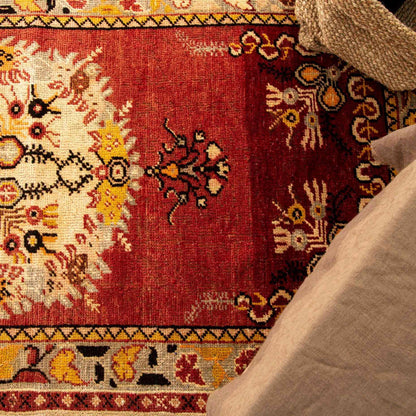 Oriental Turkish Runner Rug Handmade Wool On Wool Anatolian 92 X 343 Cm - 3' 1'' X 11' 4'' Red C014